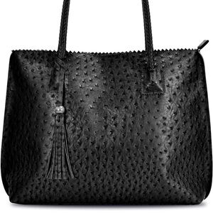 NWOT large faux leather carryall tote